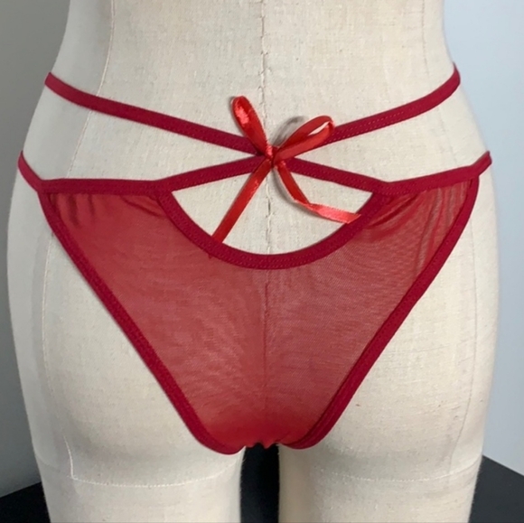 New Red Lace Chemise Lingerie Set - Picture 6 of 6